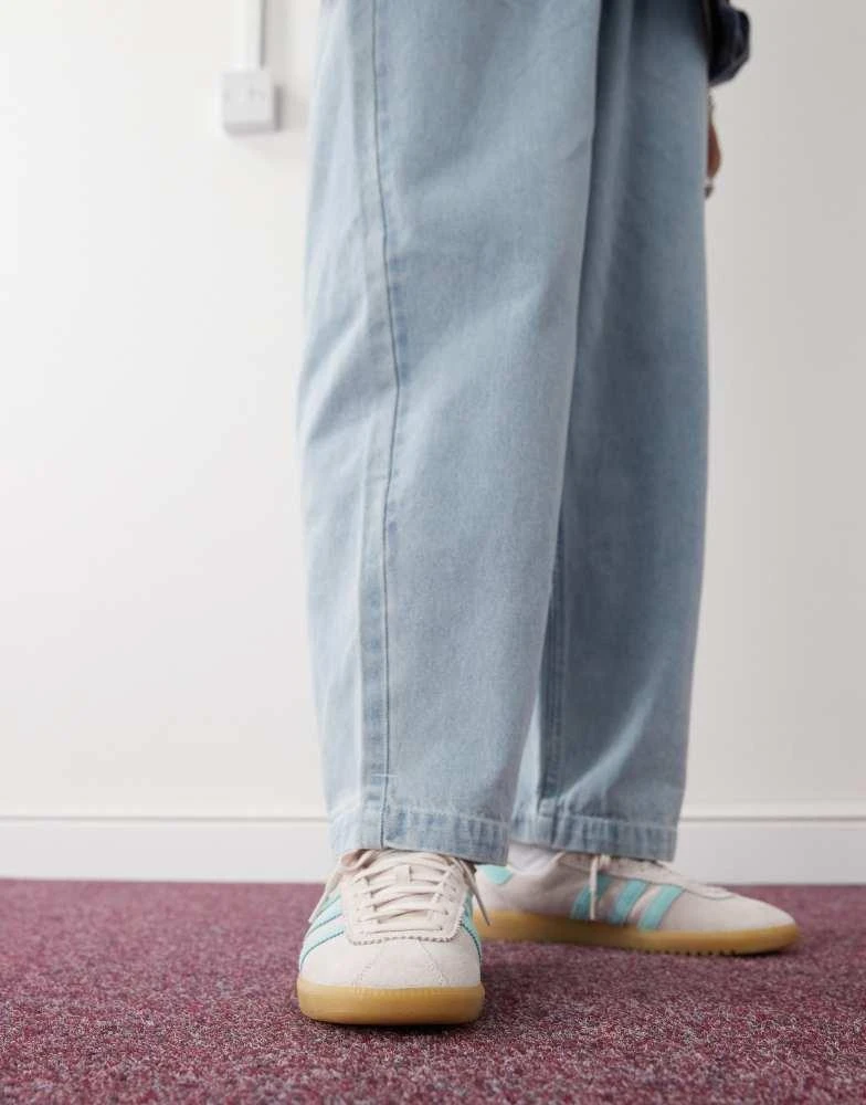 Adidas adidas Originals Bermuda trainers in pink and light blue 5