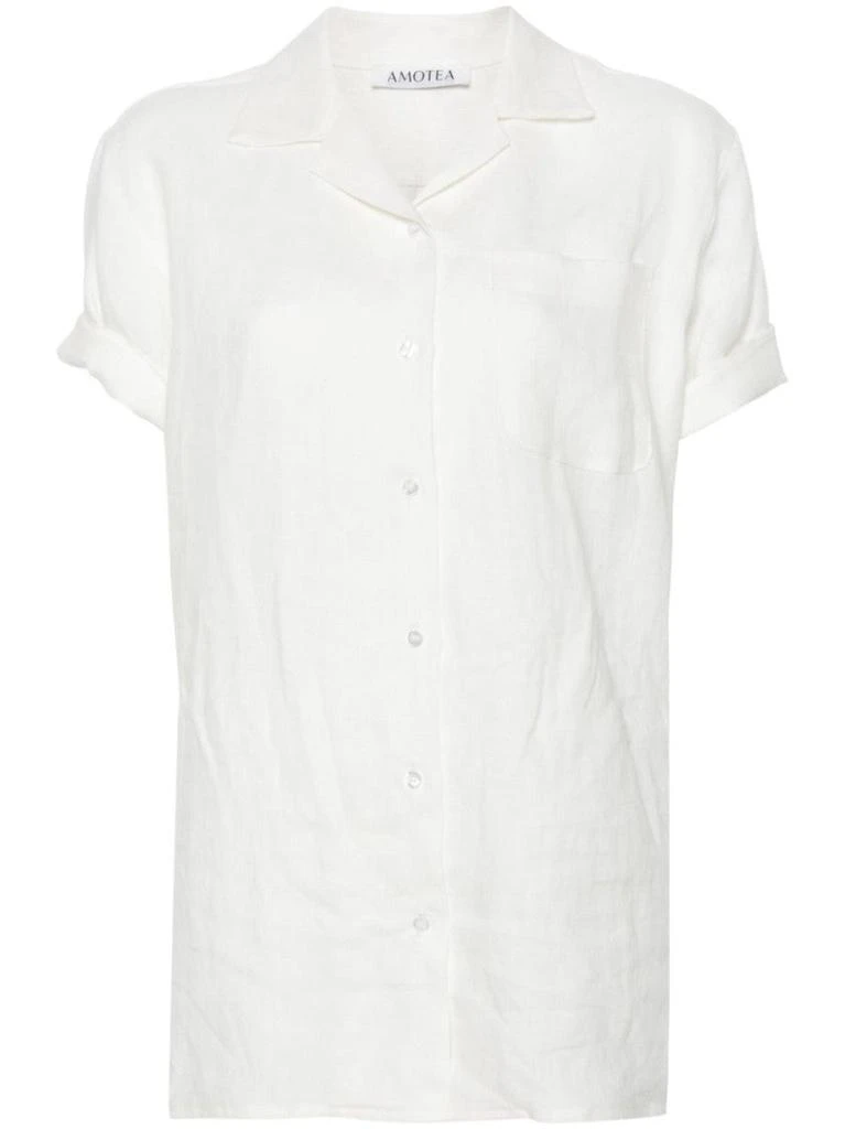 Amotea Ivory White Linen Shirt 1