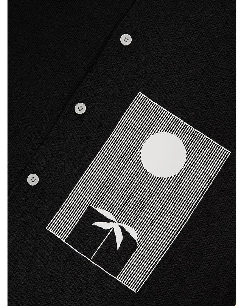 REISS Textured Graphic Camp Shirt 5