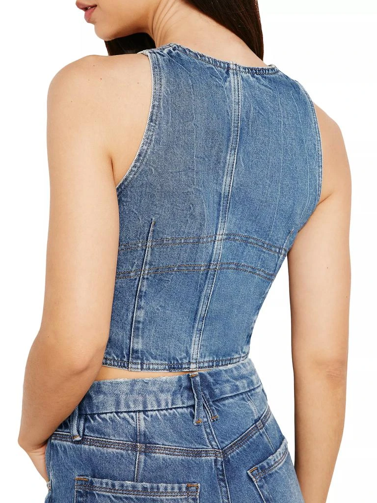 Good American Denim Cropped Vest Top 6
