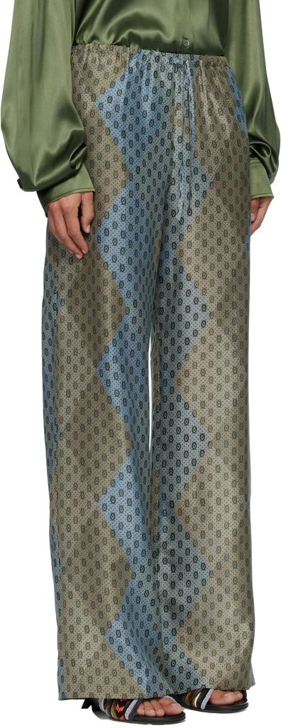 Dries Van Noten Blue 
Gray Elasticated Trousers 2
