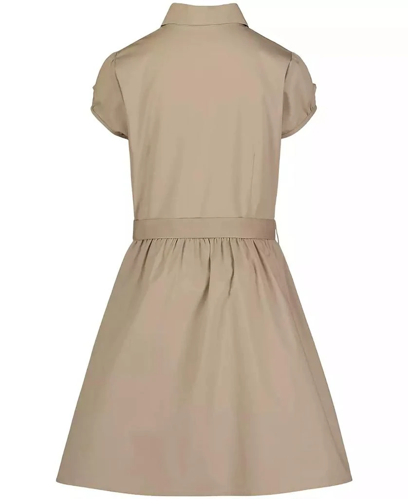 Nautica Little Girls Uniform Belted Poplin Shirt Dress 2