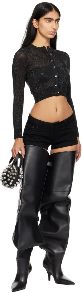 Alexander Wang Black Diablo Open Back Boots 5