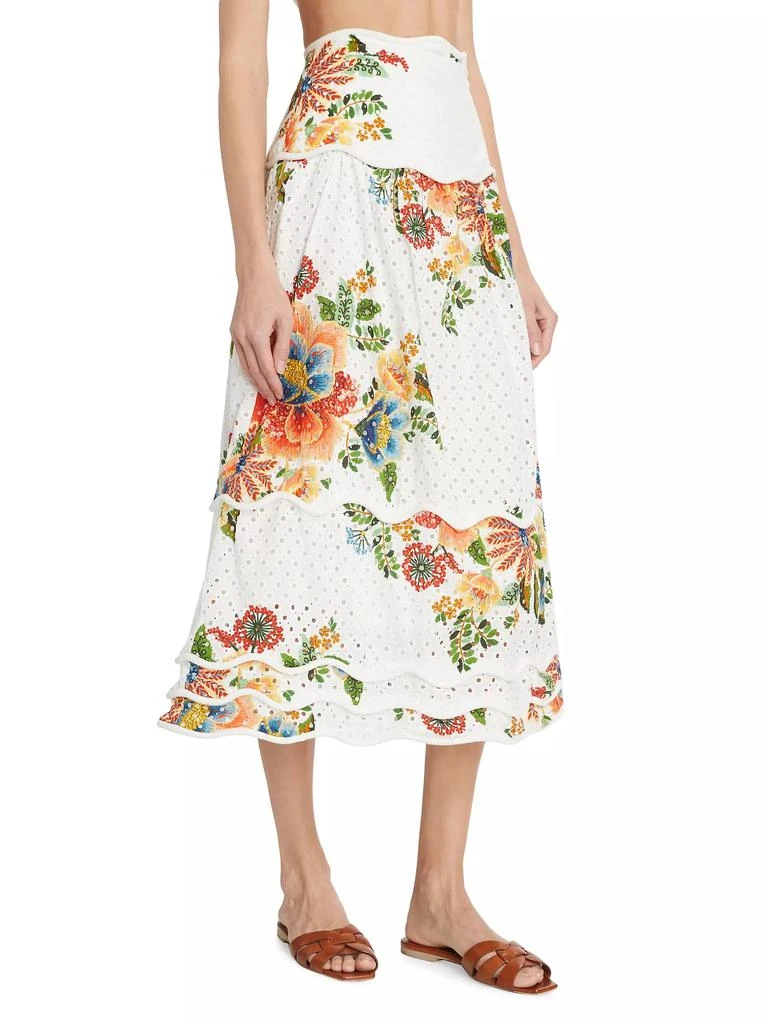 Farm Rio Delicate Garden Cotton Skirt 4