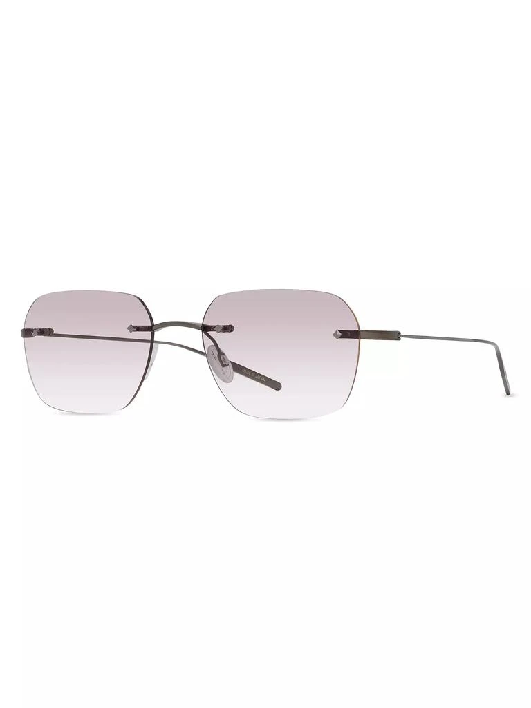 Barton Perreira Rimless Louie 51MM Rectangular Sunglasses 1