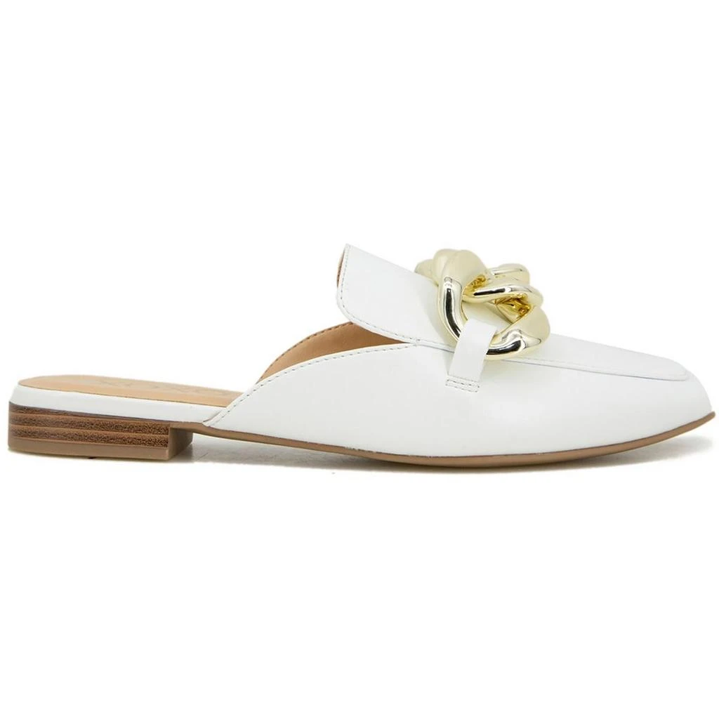 XOXO Franceen Womens Faux Leather Chain Mules 2