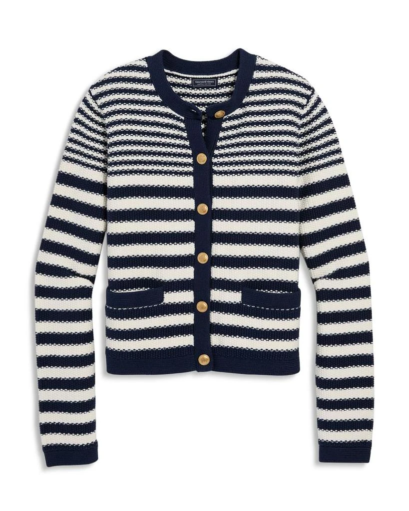 Vineyard Vines Cotton Cashmere Stripe Texture Cardigan 6