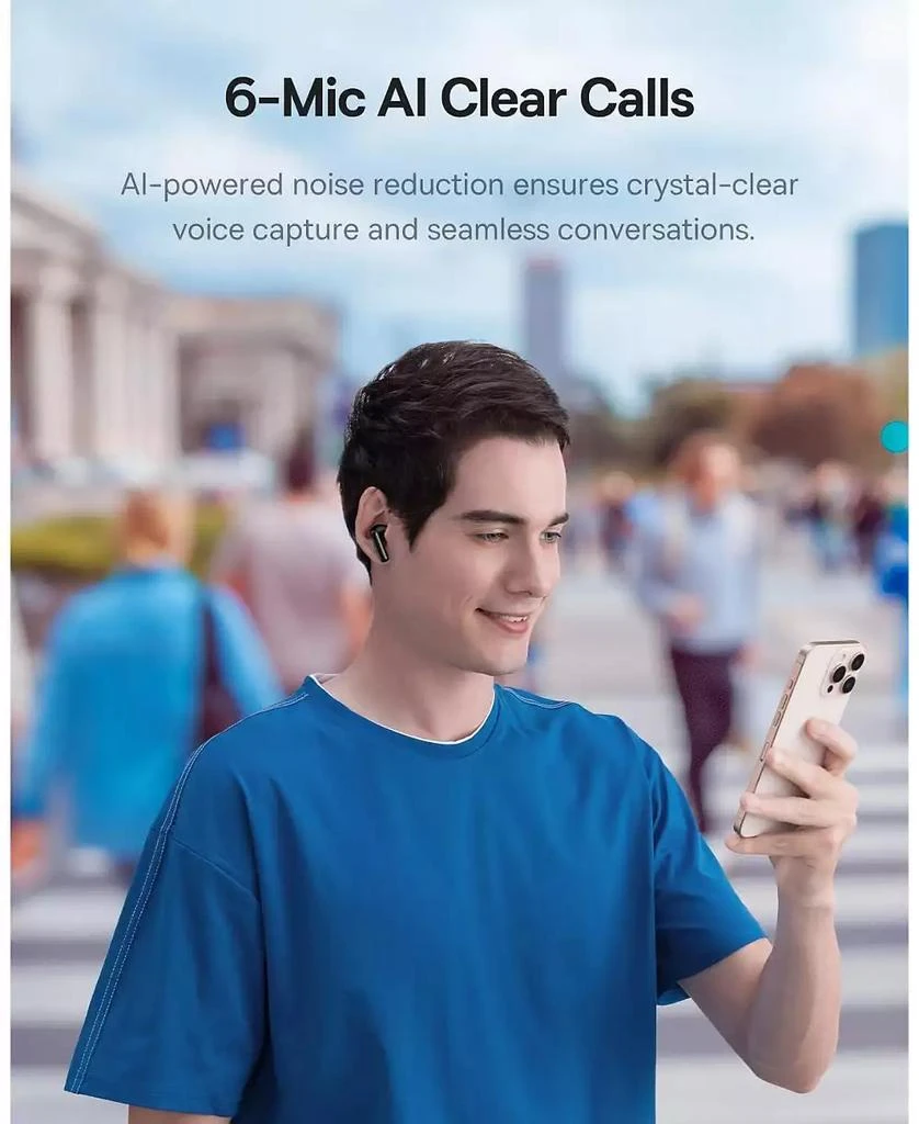 Baseus BP1 Pro LDAC Hi-Res ANC Wireless Earbuds | Adaptive Noise Cancelling, 55H Playtime, AI 6-Mic Calls, IP55, White 4