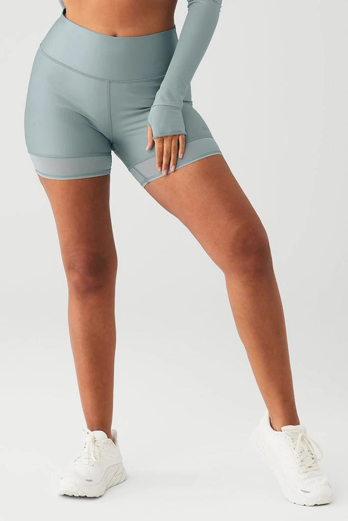 Alo 5" Airlift Double Trouble Biker Short - Cosmic Grey 5