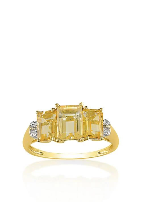 Belk
Co. 10k Yellow Gold Citrine and Diamond Ring