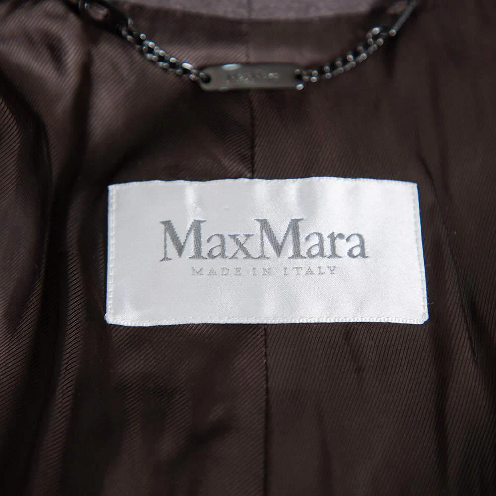 Max Mara Max Mara Dark Grey Wool Open Front Coat L 6