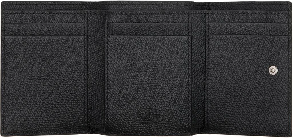 Valentino Black Trifold VLogo Signature Wallet 3