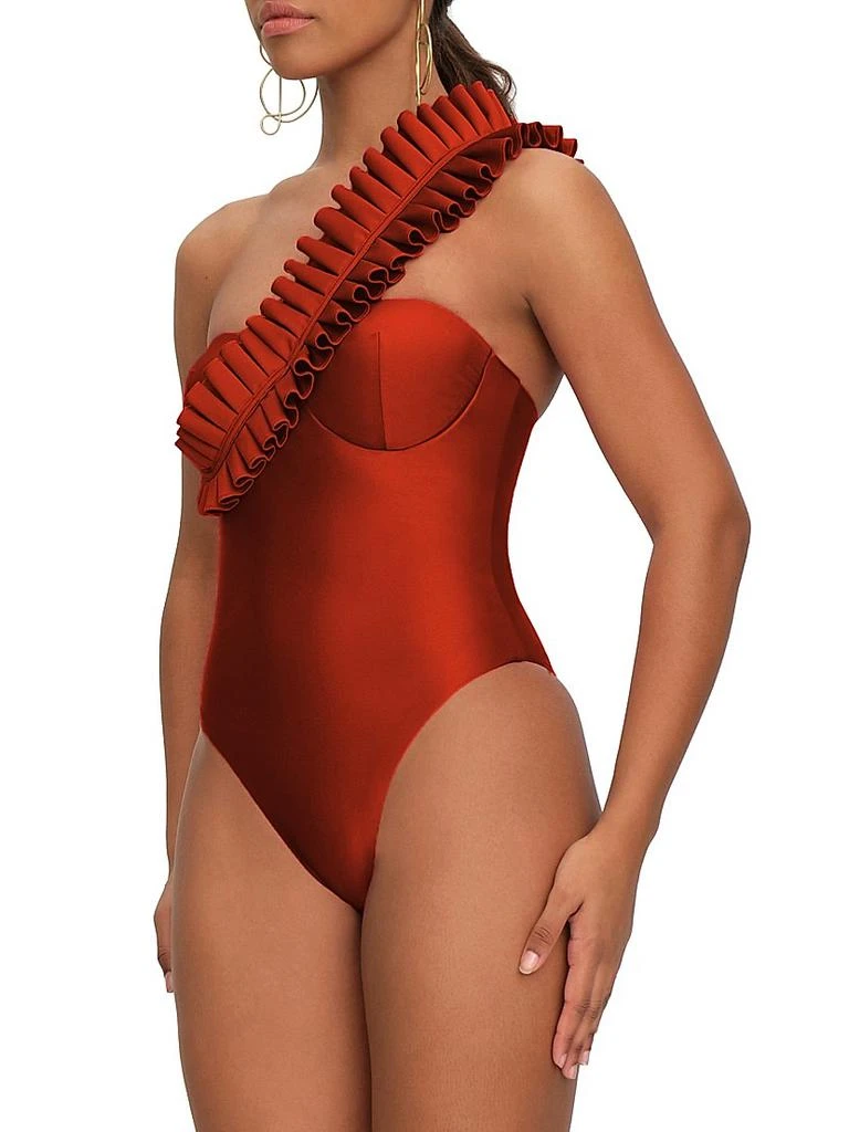 Andrea Iyamah Nisi Pleated Underwire One-Piece Swimsuit 4