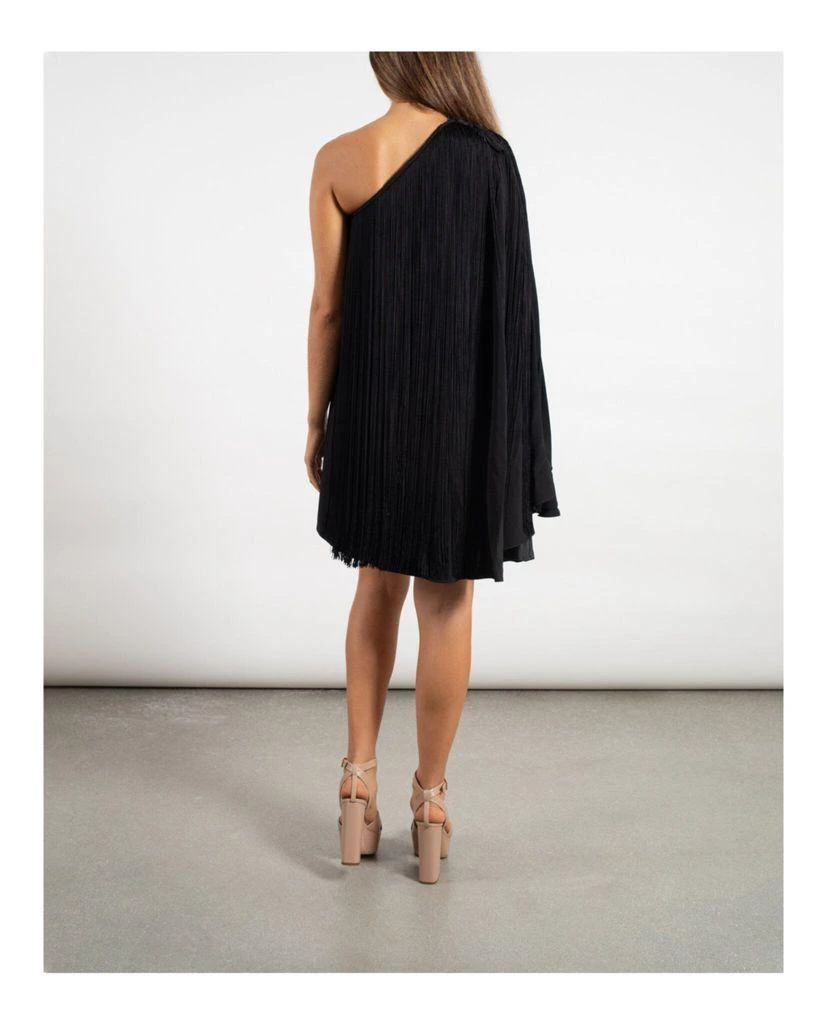 saint laurent Fringe One-Shoulder Mini Dress 4