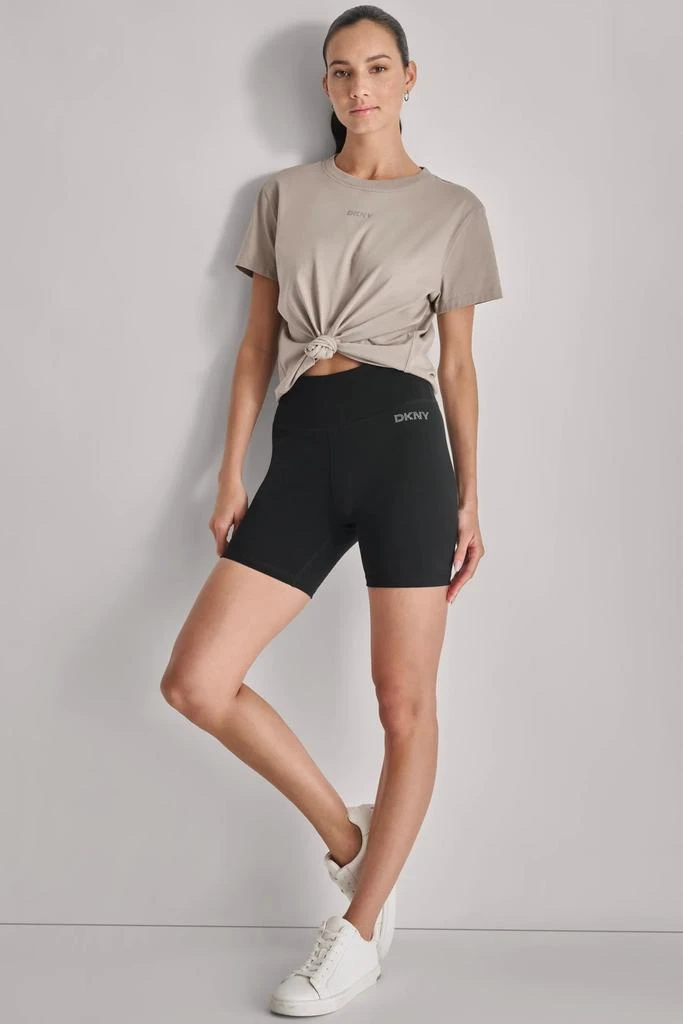 DKNY MID-RISE LOGO BIKER SHORT 3