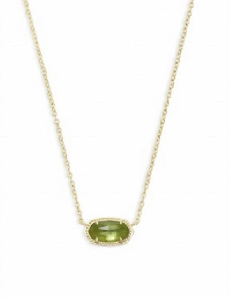 Kendra Scott Women
s Elisa Pendant Necklace In Peridot Illusion 2