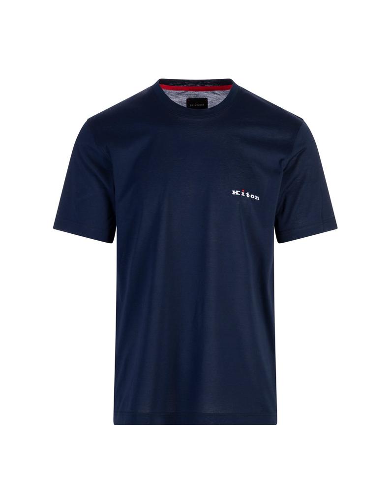 Tシャツ・カットソー Kiton Logo Embroidery Cotton T-Shirt With Crew Neck Kiton Embroidered logo crew neck t-shirt | The Fashion Square