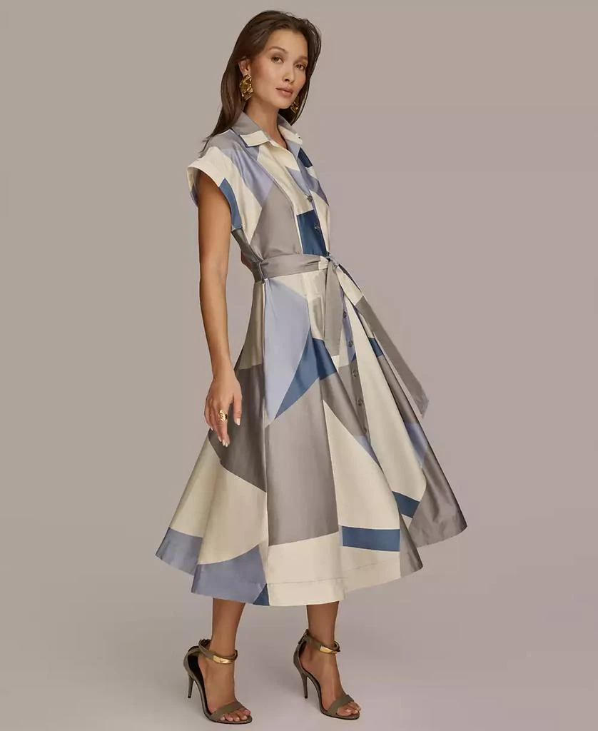 Donna Karan Women's Printed A-Line Midi Shirtdress 6