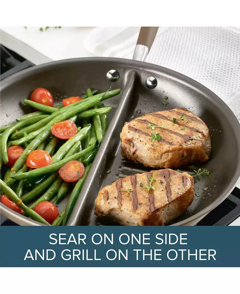 Anolon Advanced Home Hard-Anodized 12.5" Nonstick Divided Grill and Griddle Skillet 2