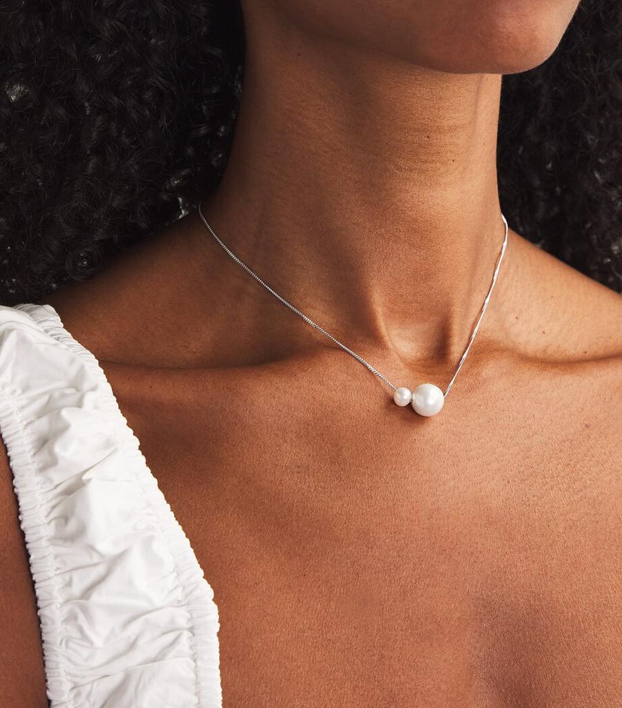 Completedworks Sterling Silver and Pearl One [Blank] Can Change the World Necklace