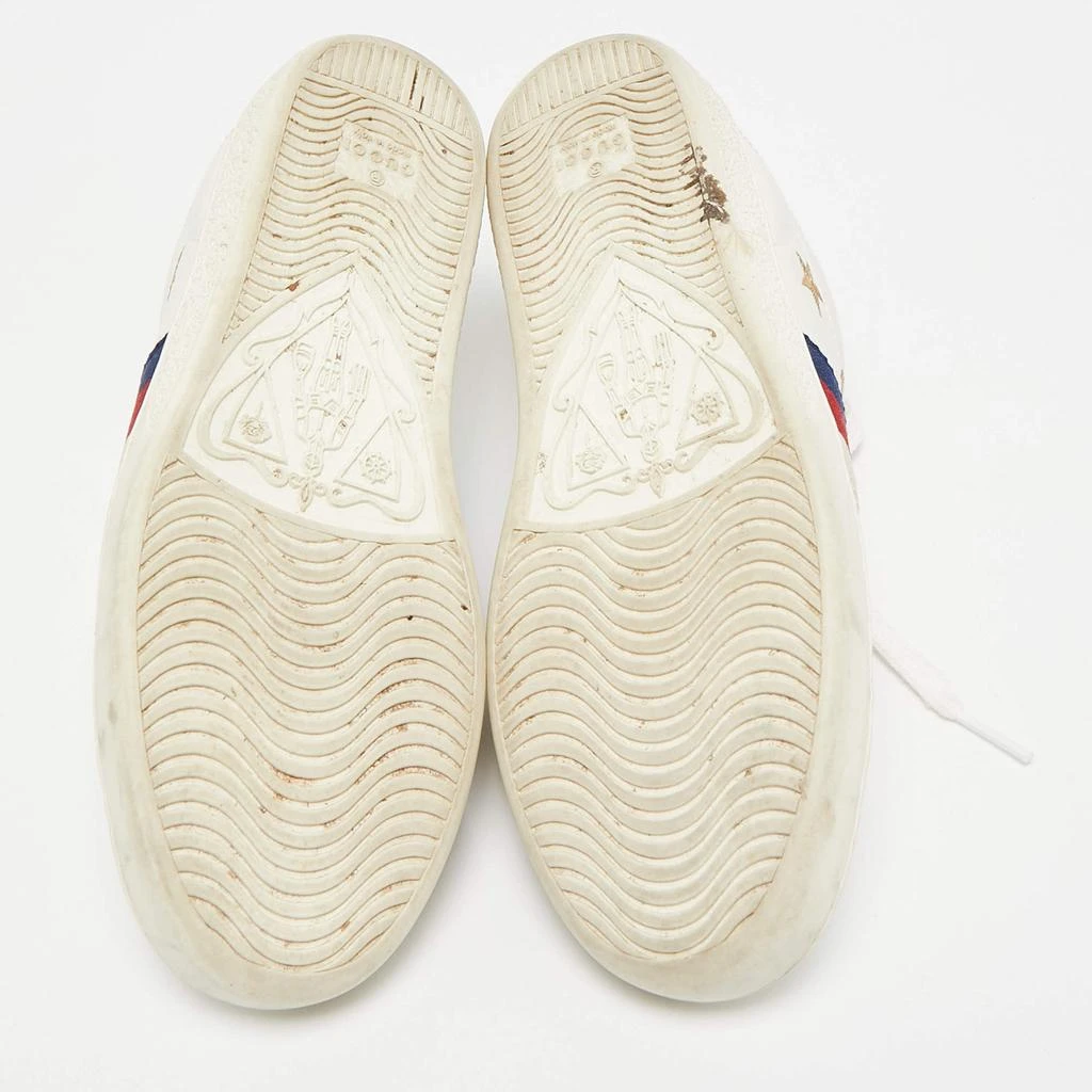 Gucci Gucci White Leather Star and Bee Embroidered Ace Sneakers Size 36 6