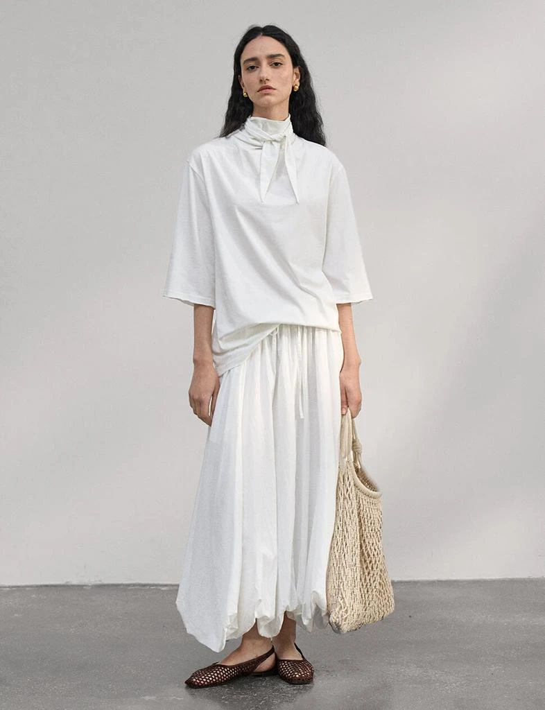 Pixie Market Cotton Neck-Tie Tee 6