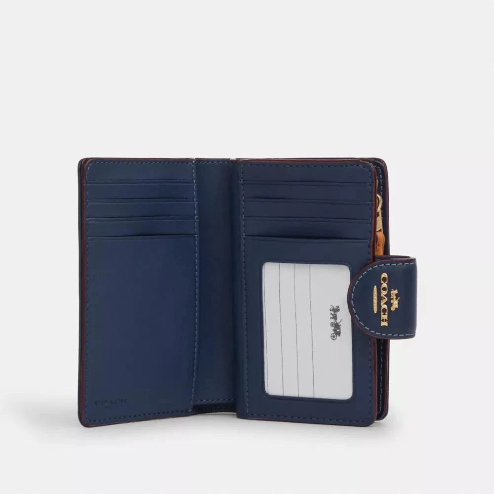 Coach Medium Corner Zip Wallet In Signature Denim 2