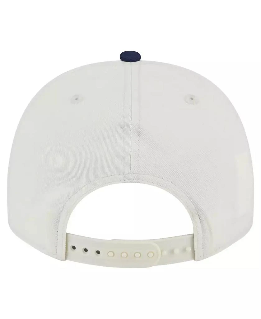 New Era Men's Cream/College Navy Seattle Seahawks Chainstitch A-Frame 9FIFTY Adjustable Hat 4