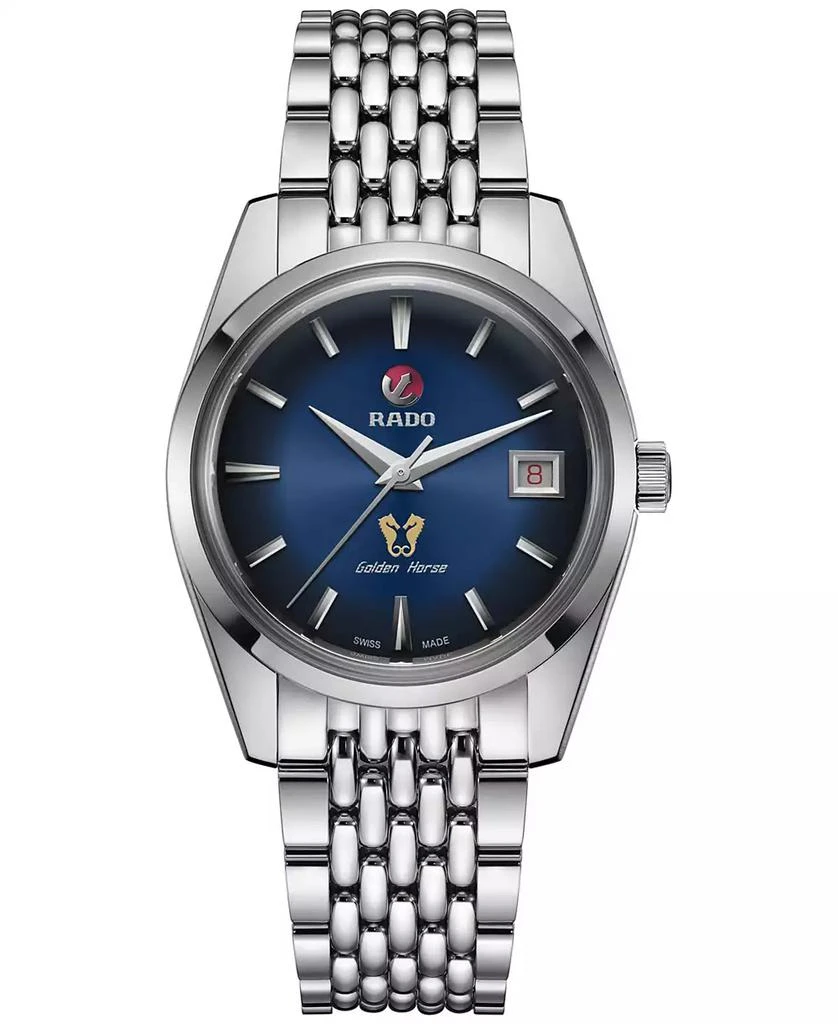 Rado Unisex Swiss Automatic Golden Horse 1957 Limited Edition Stainless Steel Bracelet Watch 37mm 1