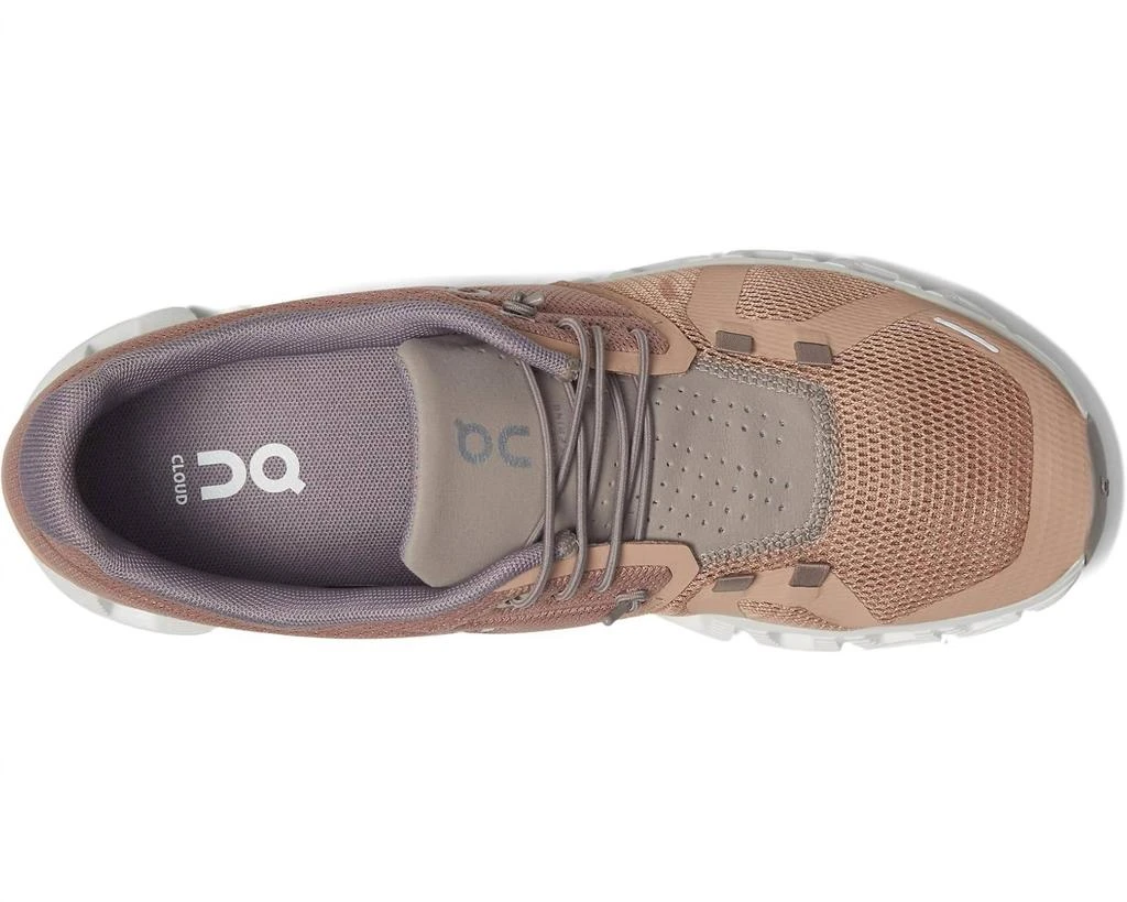 ON RUNNING Women's Cloud 5 Running Shoes In Rosebrown/fog 2