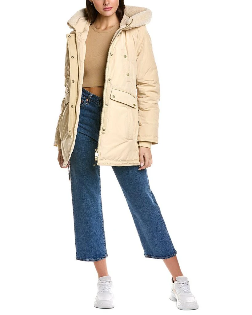 NB Series by Nicole Benisti Aurora Leather-Trim Down Coat 1