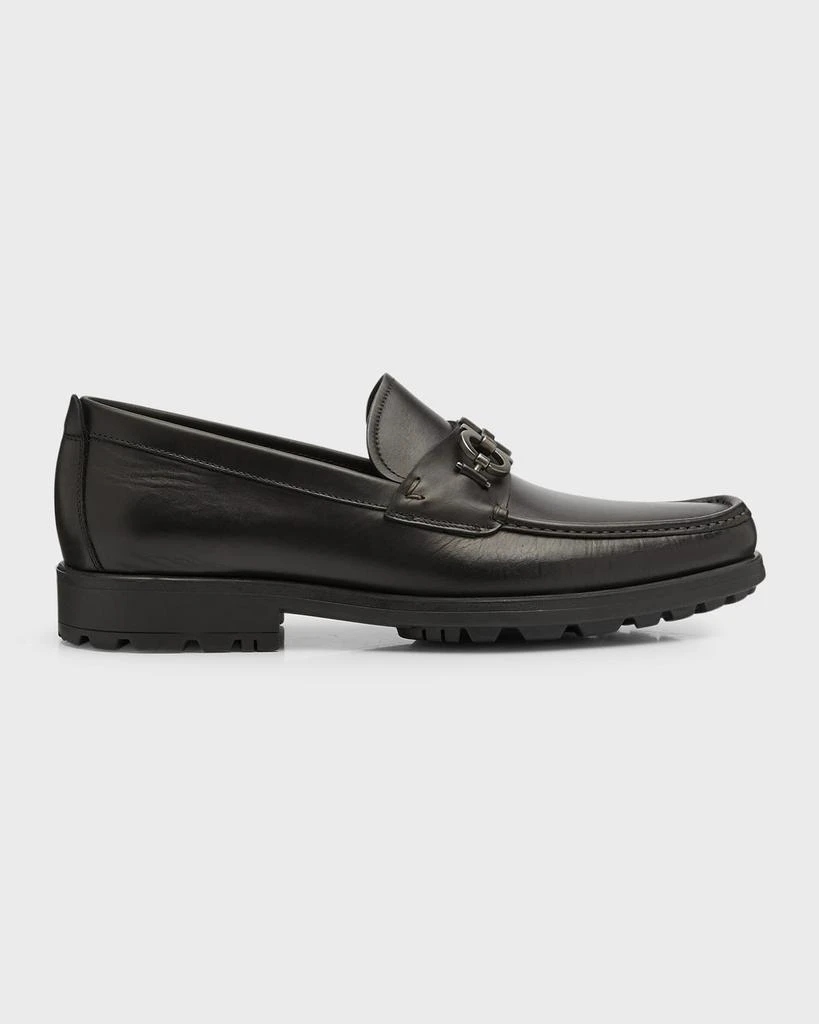 Salvatore Ferragamo Men's David Leather Lug-Sole Loafers 1