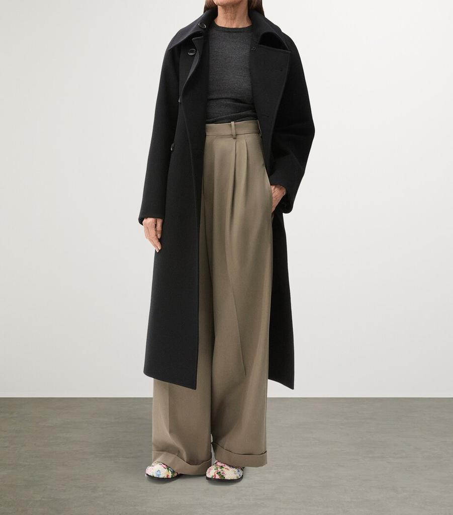 Loewe Wool-Cashmere Double-Breasted Coat - Coats - BeyondStyle