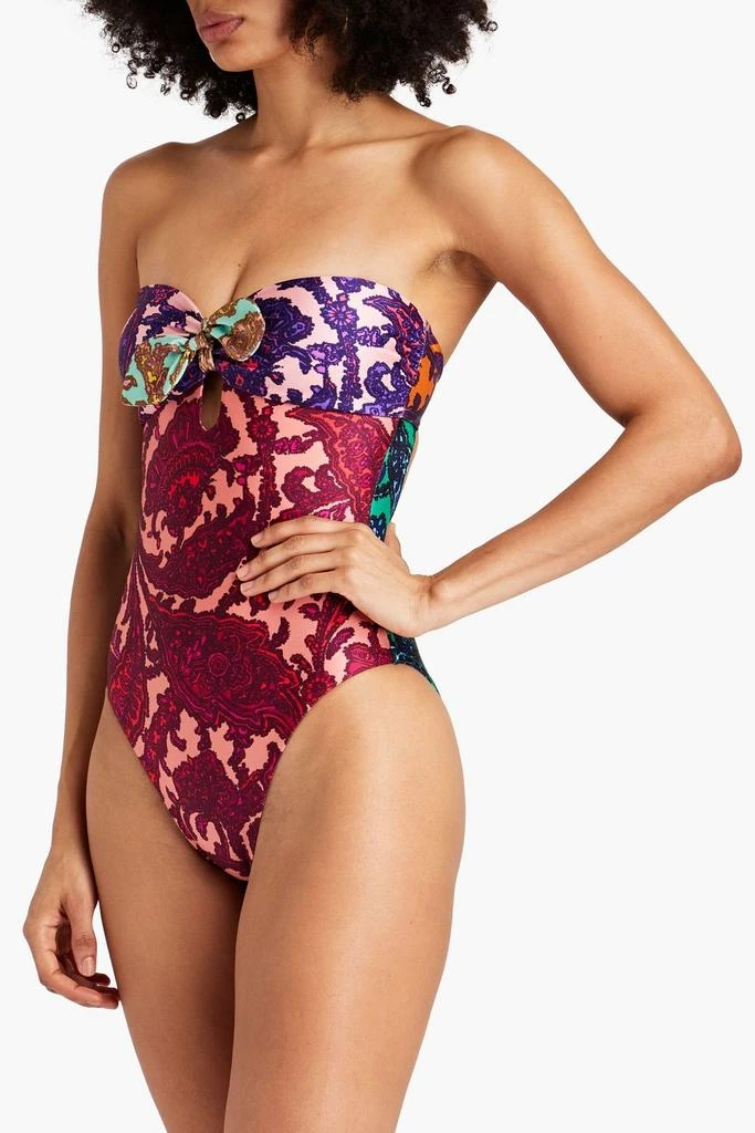 Bandeau Zimmermann Floral Swimsuit Cutout Paisley-print