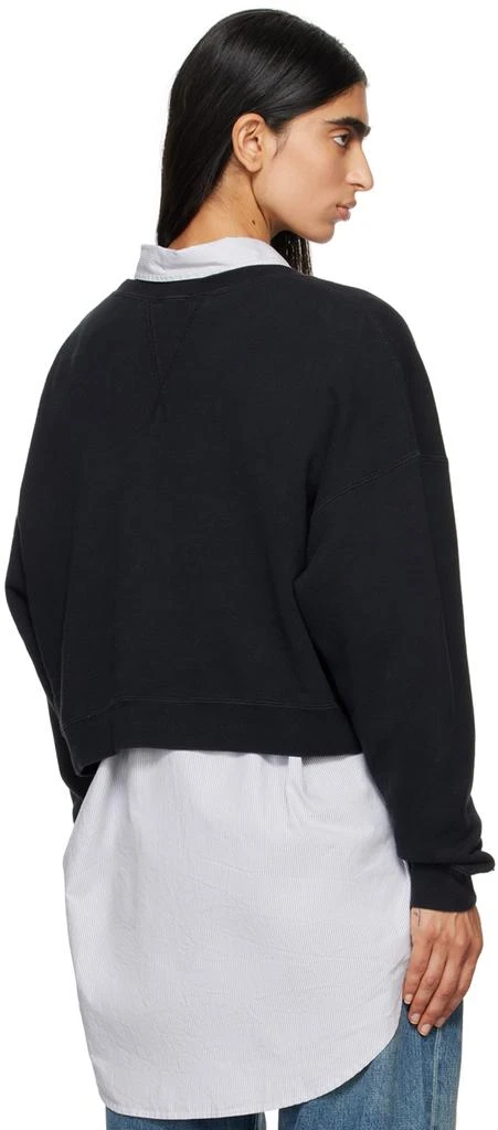 R13 Black 'New York' Cropped Sweatshirt 3