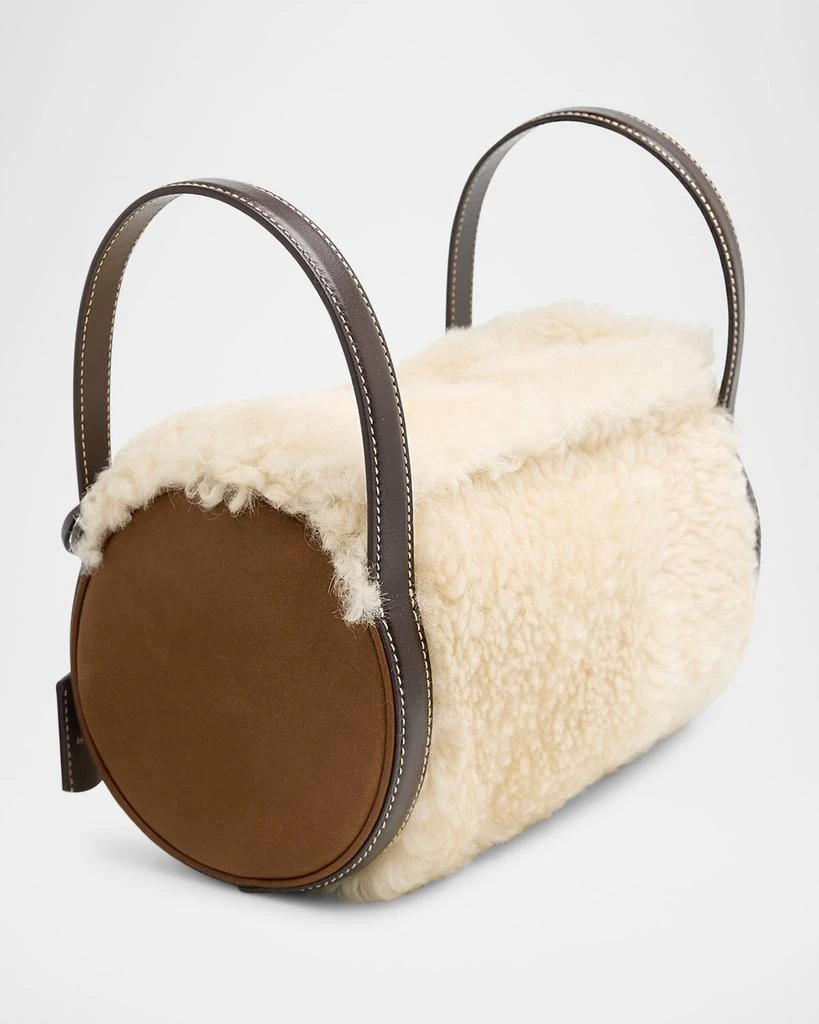 Ralph Lauren Play Shearling & Leather Barrel Duffel Bag 3