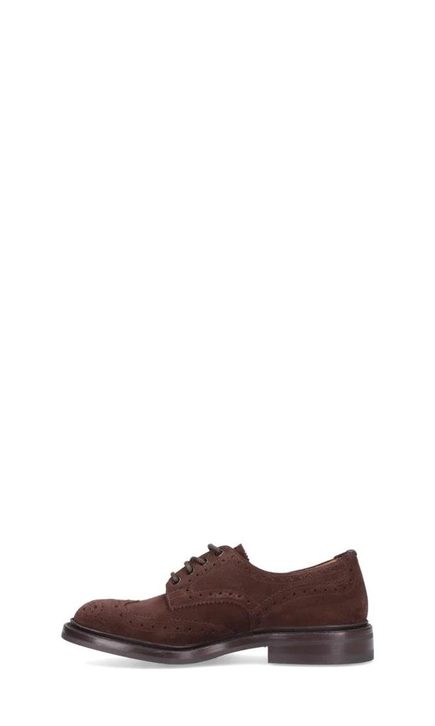 TRICKER'S Brogue-Style Suede Flat Shoes With Wingtip Accents 3