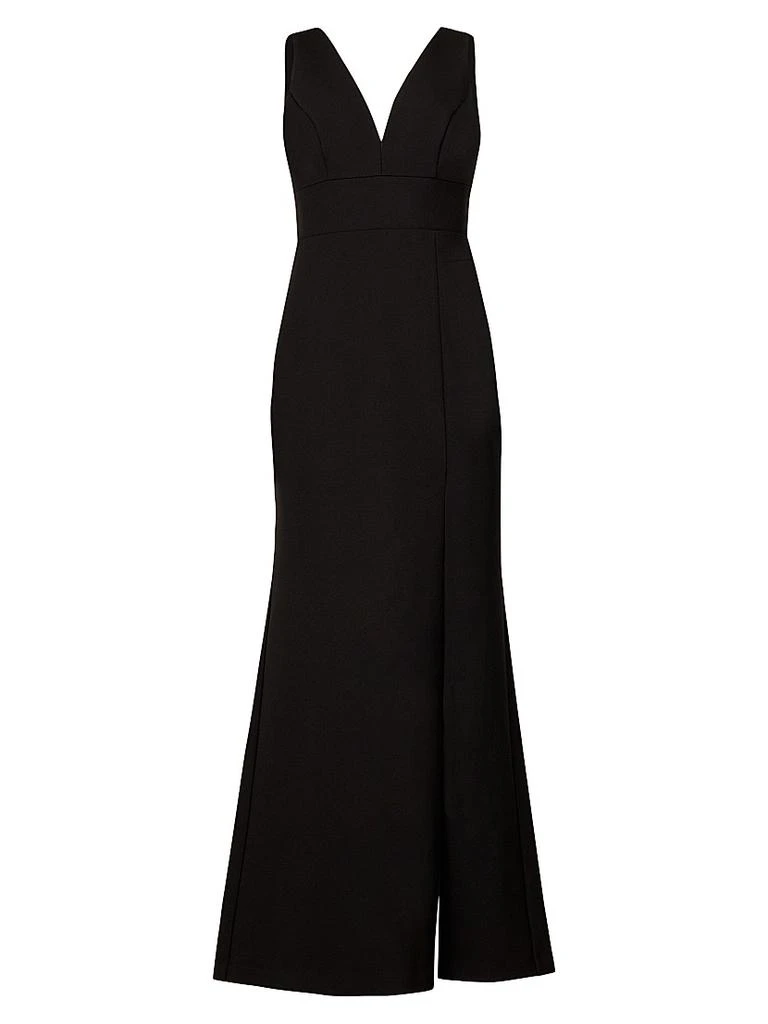 BCBG V-Neck Mermaid Floor-Length Gown 1