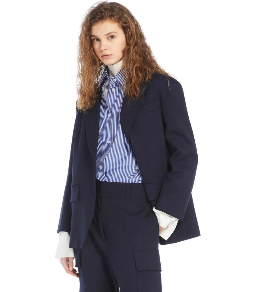 Weekend Max Mara Weekend Max Mara Quadro Blue Single-Breasted Blazer 5
