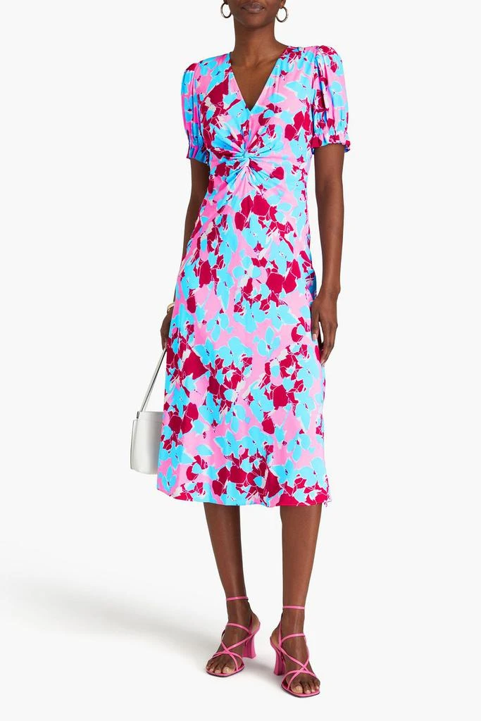 Diane von Furstenberg Anaba twisted floral-print crepe de chine midi dress 2