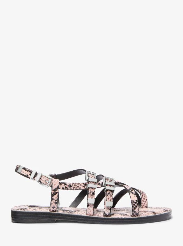 Michael Kors Darrington Snake Embossed Leather Sandal 2