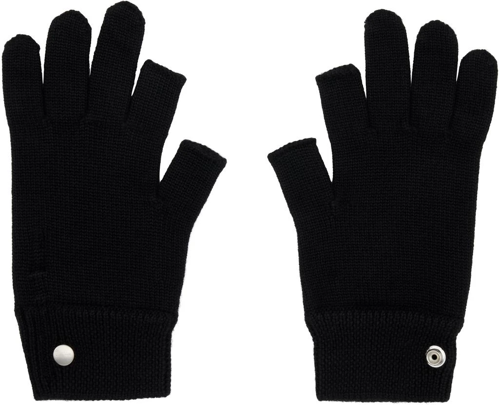 Rick Owens Black Concordians Touchscreen Gloves