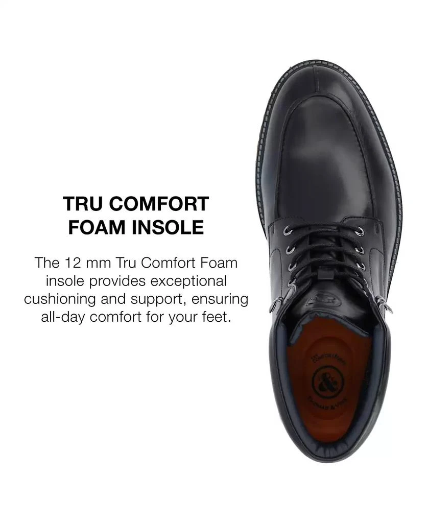 Thomas & Vine Men's Shaffer Tru Comfort Foam Moc Toe Ankle Boots 6