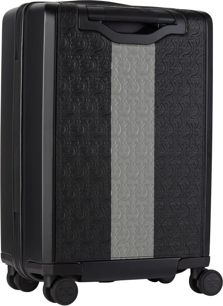 Salvatore Ferragamo Black Embossed Gancini Trolley Suitcase 3