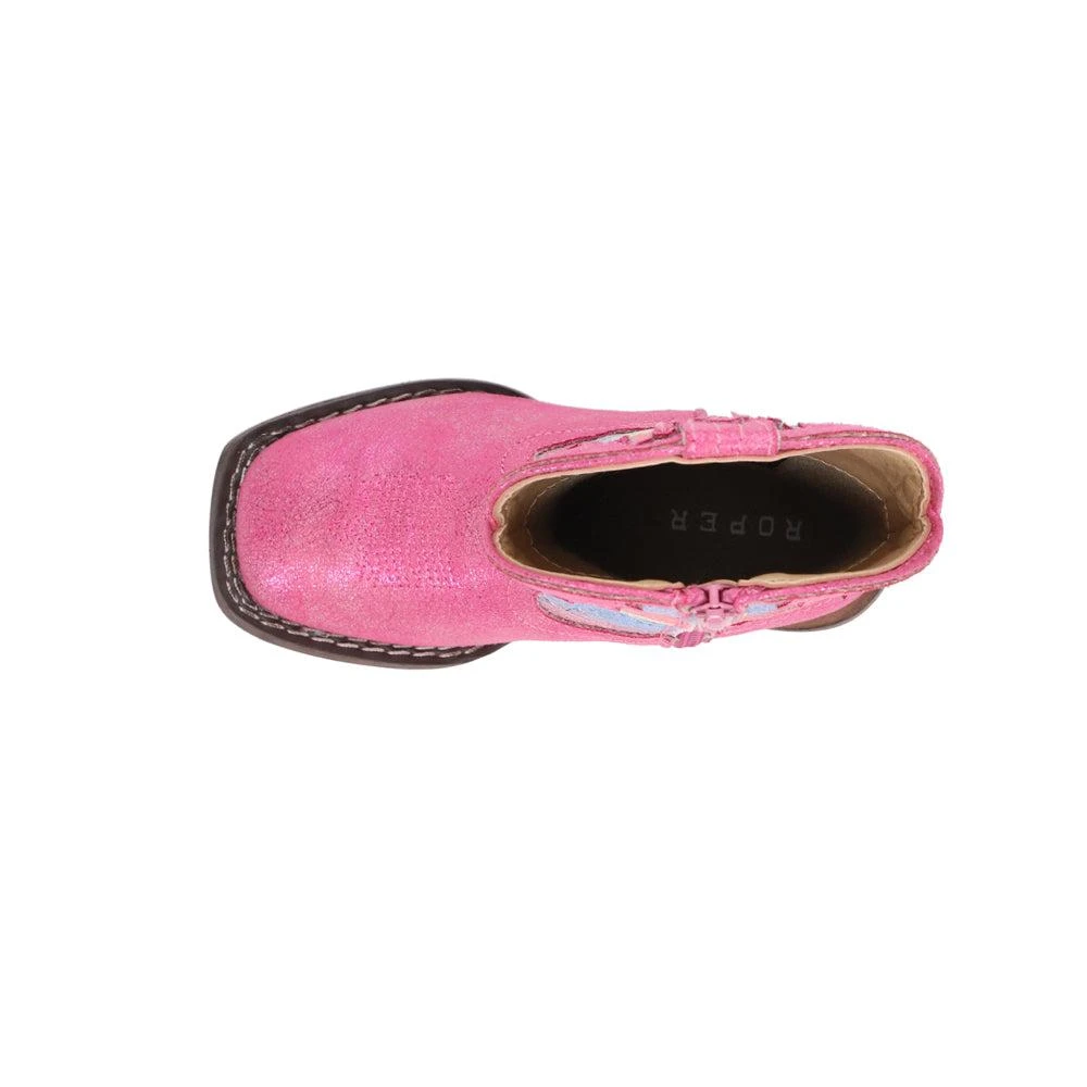 Roper Glitter Lace Square Toe Cowboy Boots (Toddler-Little Kid) 4