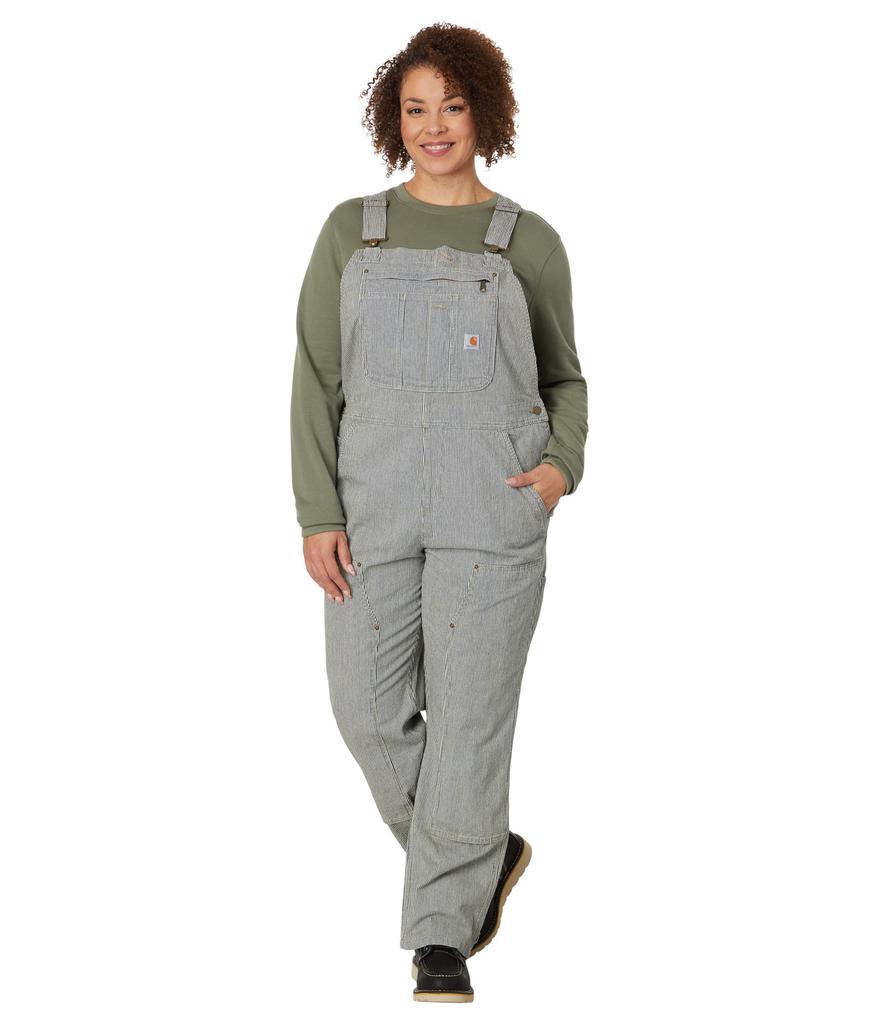 Carhartt Relaxed Fit Denim Striped Bib Overall