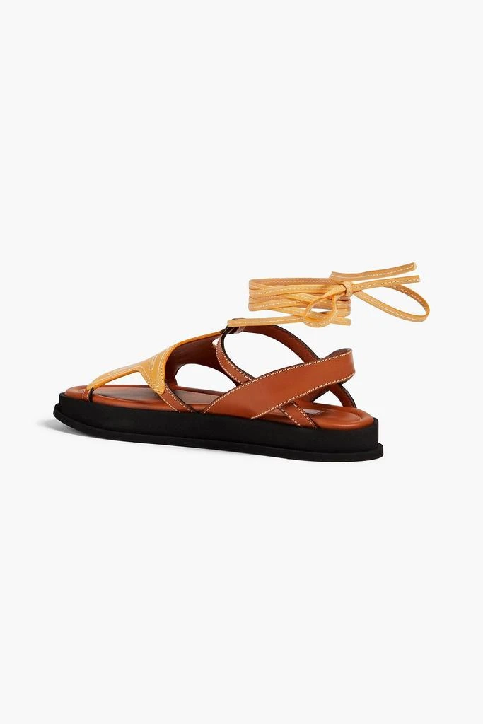Zimmermann Topstitched leather sandals 3