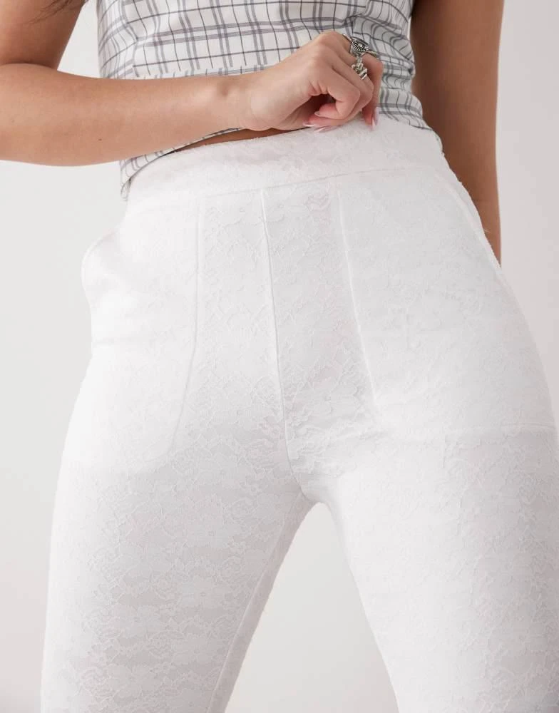 Amy Lynn Amy Lynn lace capri pants in white 2