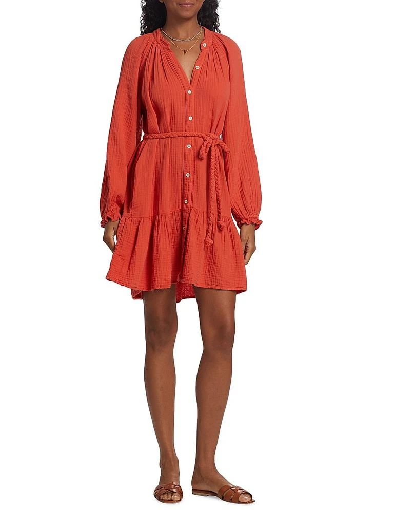XIRENA Rainey Belted Cotton Dress 2