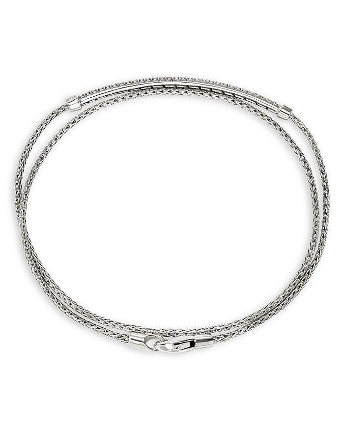 John Hardy Sterling Silver JH Essentials Diamond Pavé Wrap Bracelet